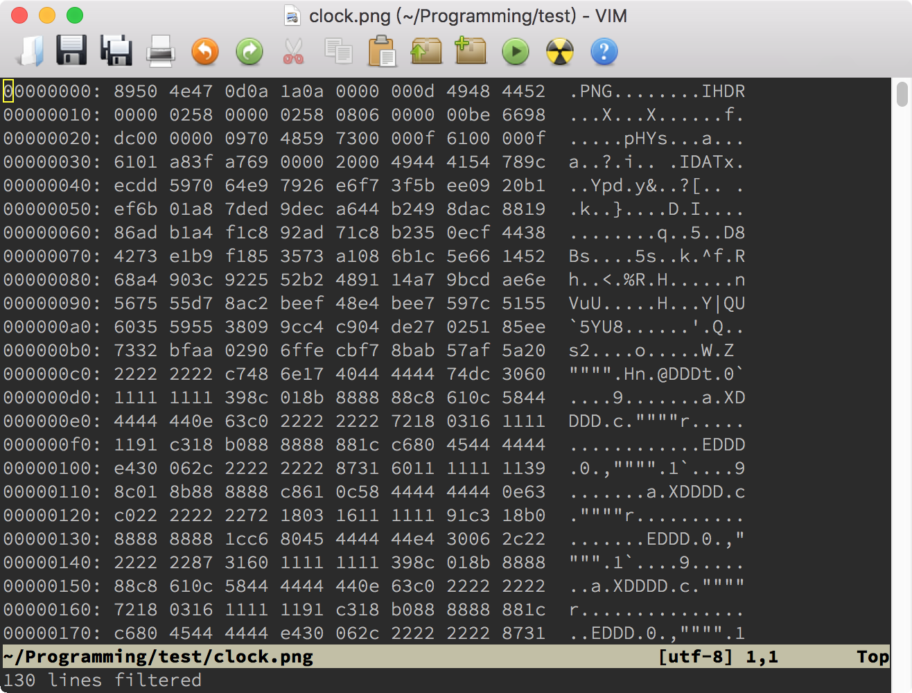 转换成 HEX 格式后的结果 Fig11.8